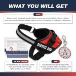 Reflective Service Dog Vest Kit with ID Tags