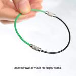 Stainless Steel Keychains with 4-Inch Cable - Pack of 12