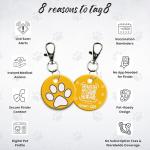 Smart NFC & QR Code Pet ID Tag - Yellow