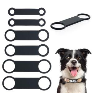 Silicone Dog Tag Holders for Collars (6 Pack)