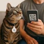 Smart Pet ID Tag with QR Code & Bluetooth