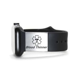 Silver Medical Alert Tag for Watch Band