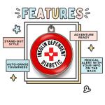 Custom Medical Alert Dog Tag for Diabetics