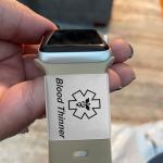 Silver Medical Alert Tag for Watch Band