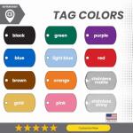 Custom Engraved Medical Alert Dog Tag for Pets