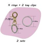 DORUI Pet ID Tag Clips - 2 Pack Gold