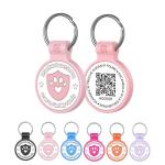 Personalized QR Code Cat Tags - Pink