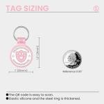 Personalized QR Code Cat Tags - Pink