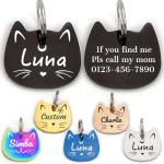 Personalized Stainless Steel Cat ID Tag - Engraved