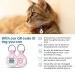 Personalized QR Code Cat Tags - Pink