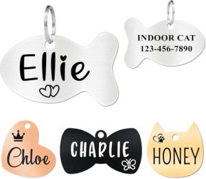 Personalized Silver Fish ID Tag for Pets