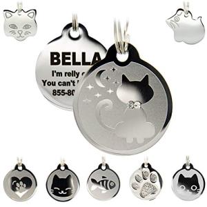 Personalized Engraved Stainless Steel Cat ID Tags