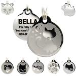 Personalized Engraved Stainless Steel Cat ID Tags