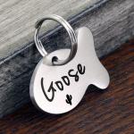 Personalized Silver Fish ID Tag for Pets