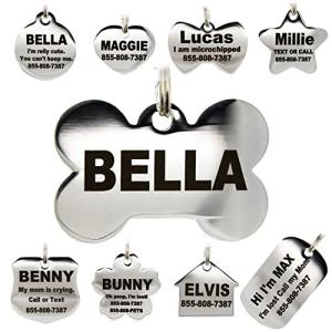 Engraved Stainless Steel Pet ID Tags - Custom Designs