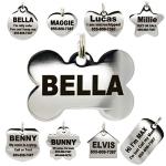 Engraved Stainless Steel Pet ID Tags - Custom Designs