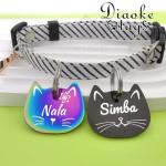 Personalized Stainless Steel Cat ID Tag - Engraved