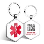 2-Pack QR Medical Alert ID Tag Keychain