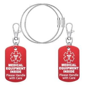 Personalized Medical Alert Luggage Tag with Zipper Pull