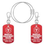 Personalized Medical Alert Luggage Tag with Zipper Pull