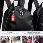 Personalized Medical Alert Luggage Tag with Zipper Pull