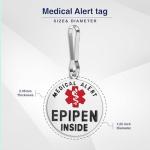 EpiPen Holder Bag Tag with Quick Clip