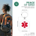 2-Pack QR Medical Alert ID Tag Keychain