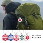 2-Pack QR Medical Alert ID Tag Keychain