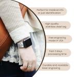 Laser Engraved ID Tag for Apple Watch