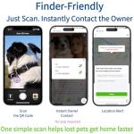 QR Code Pet ID Tag for Dogs and Cats