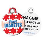 Personalized Diabetes Alert Pet ID Tag for Pets