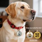 Personalized 18K Gold Plated QR Code Pet ID Tags