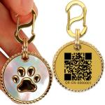 Personalized 18K Gold Plated QR Code Pet ID Tags