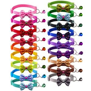 Flymind 18-Piece Adjustable Pet ID Collar Set