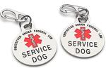 Double-Sided Service Dog ID Tag with Alert Symbol