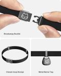 Soft Adjustable Cat Collar with Name Tag and QR Code