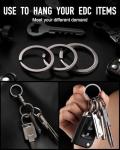 Heavy-Duty Titanium Split Key Ring Set