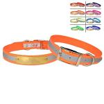 Warner Reflective Dog Collar with Engraved ID Tag