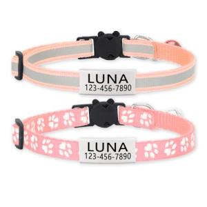 Personalized Breakaway Cat Collars with Name Tags