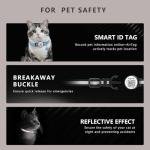 Personalized Reflective Cat Collar with QR Code Bell