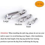 IVIA Stainless Steel Dog Tag Clips - 3 Pack