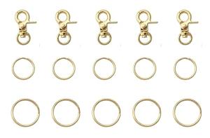 Ruwado Dog Tag Clips with 5 Metal Rings