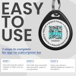 Personalized QR Code Dog ID Tags - Black