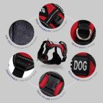 No Pull Service Dog Harness - Adjustable Red Vest