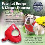 Red No Choke Dog Harness - Step-In Design