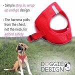 Red No Choke Dog Harness - Step-In Design
