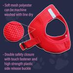 Red No Choke Dog Harness - Step-In Design