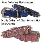 Personalized Glittery Rhinestone Dog Name Collar
