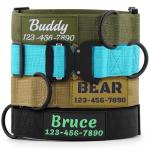 Custom Tactical Dog Collar with Name & Number