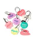 Custom Engraved Heart Pet ID Tag - Pink